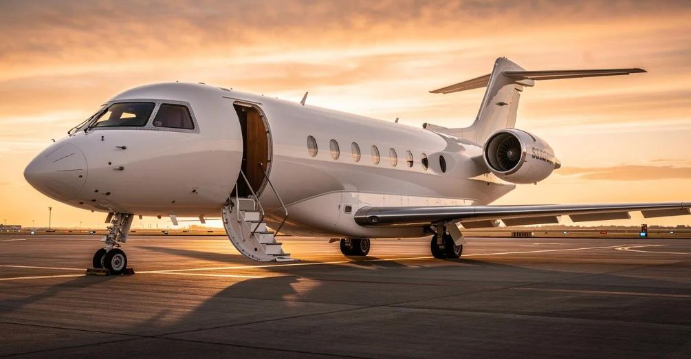 Private jet interior